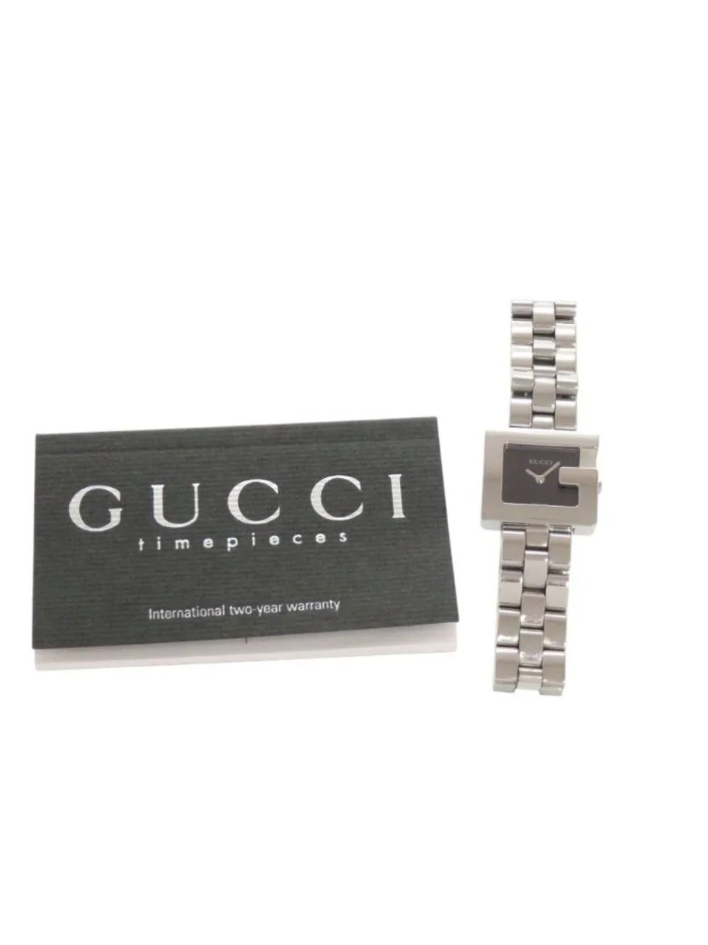 Gucci SS Black Quartz Watch Dial